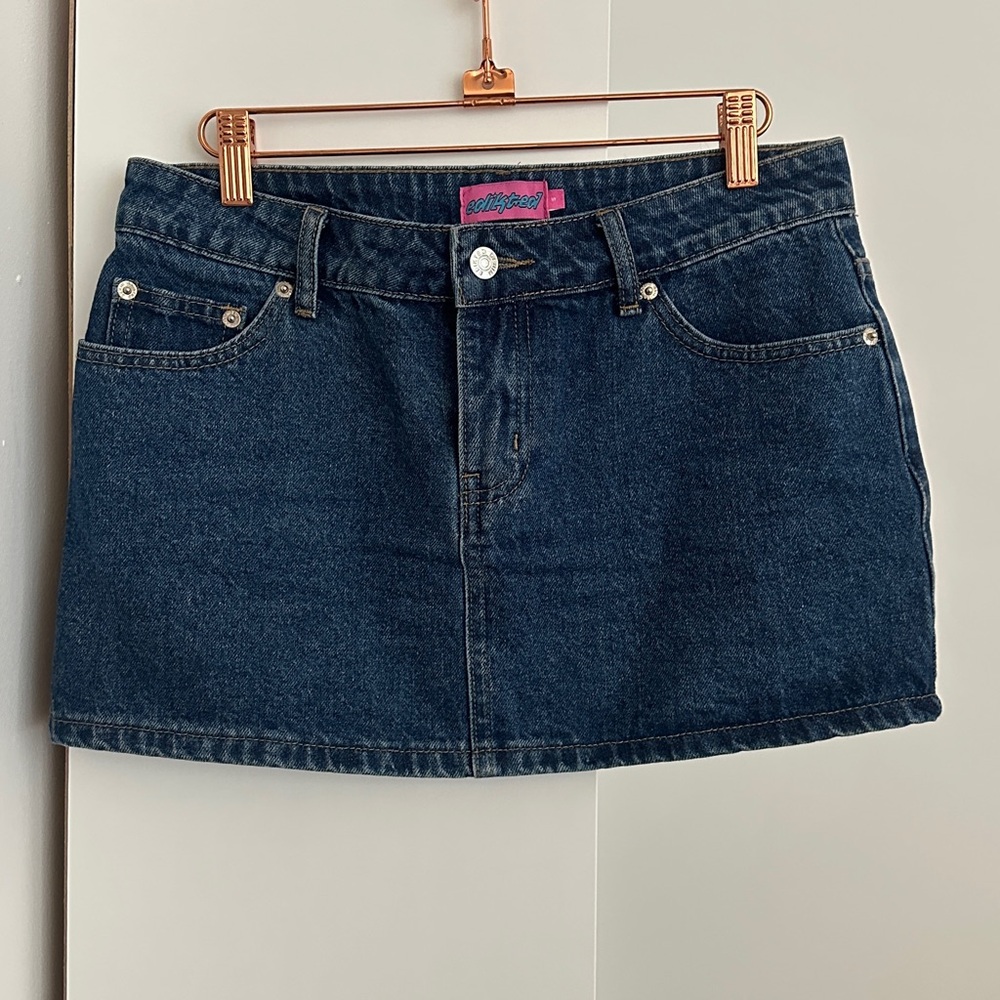 Edikted Denim Mini Skirt